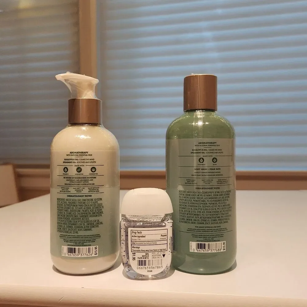 B&BW Stress Relief Aromatherapy Eucalyptus Spearmint Set x3